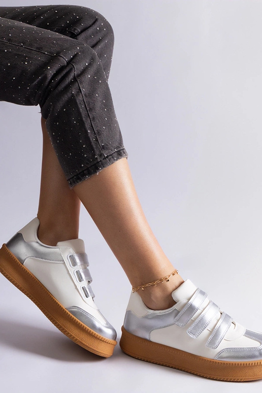 Sudraba kedas ar velcro aizdari Mena Sudraba kedas ar velcro aizdari Mena