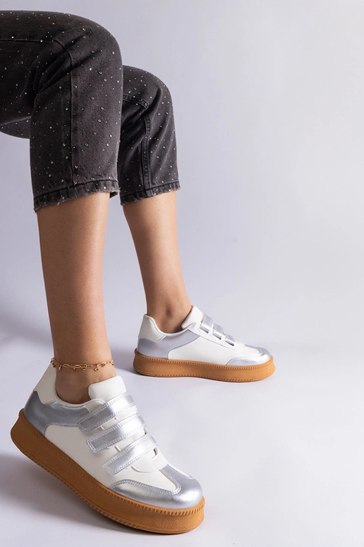 Sudraba kedas ar velcro aizdari Mena Sudraba kedas ar velcro aizdari Mena