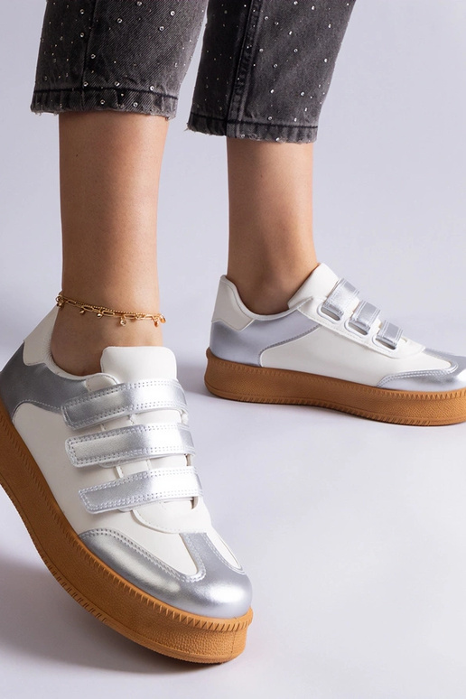 Sudraba kedas ar velcro aizdari Mena Sudraba kedas ar velcro aizdari Mena