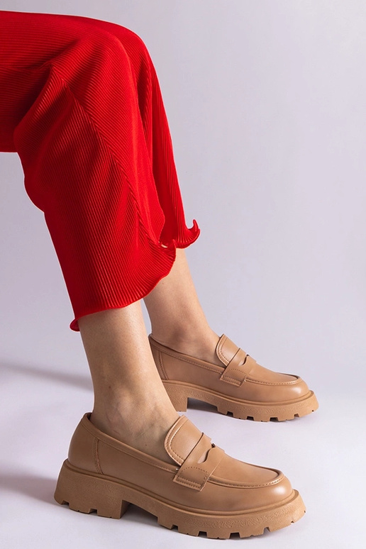 Tumši bēši sieviešu mokasīni no...