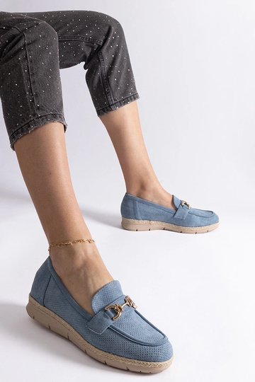 Zilās sieviešu kurpes no...