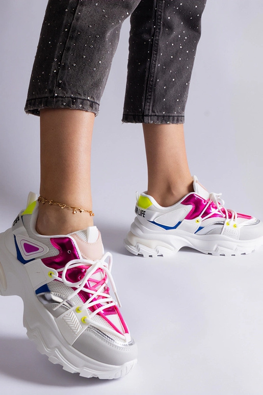 Baltas un rozā Sulamita sporta kedas