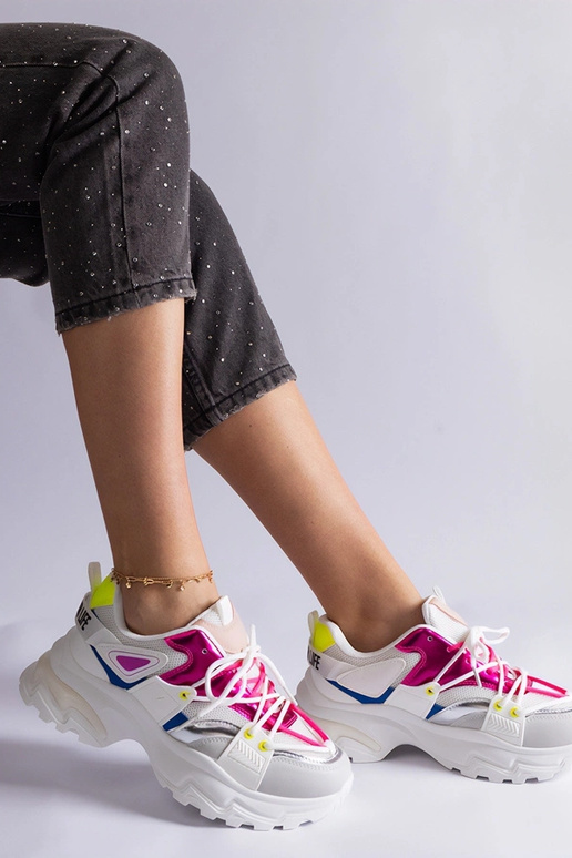 Baltas un rozā Sulamita sporta kedas