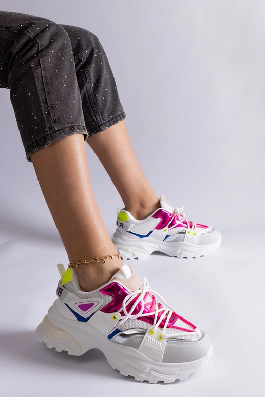 Baltas un rozā Sulamita sporta kedas