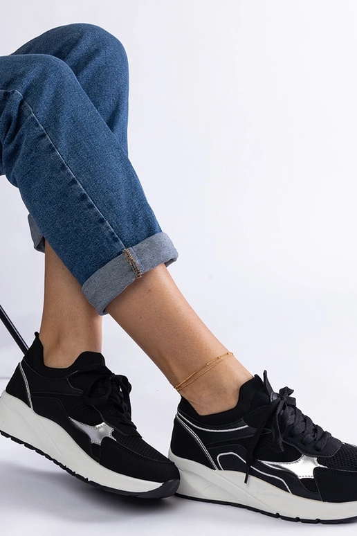 Melnas Elsira sieviešu sporta kedas