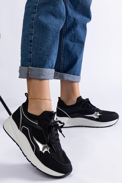 Melnas Elsira sieviešu sporta kedas