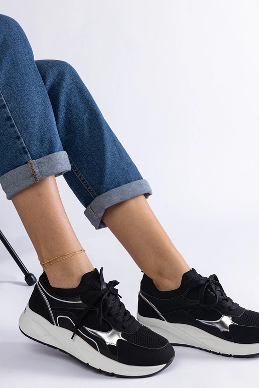 Melnas Elsira sieviešu sporta kedas