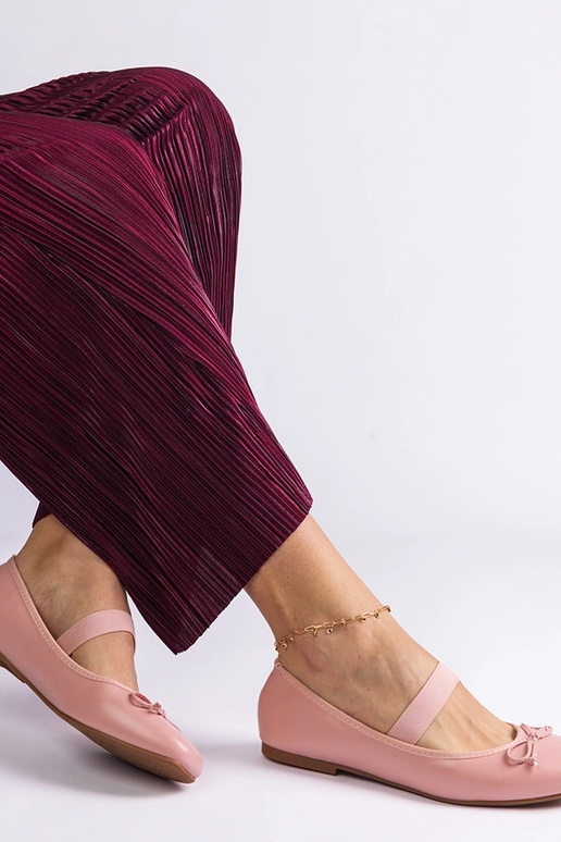 Rozā baleta lakas ar elastīgu un...