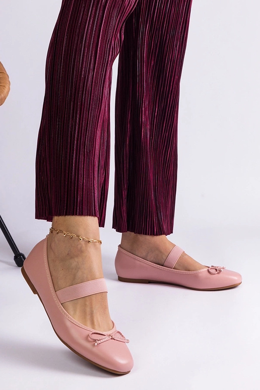 Rozā baleta lakas ar elastīgu un...