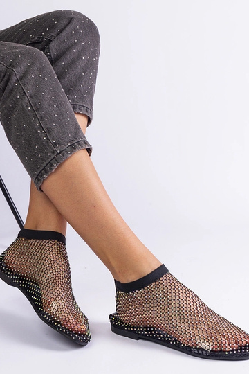 Melnas sieta sandales ar... 2