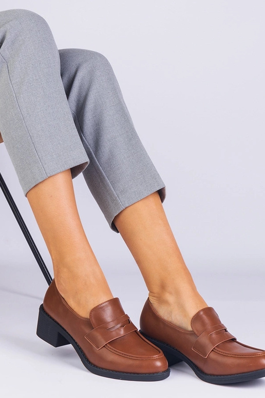 Brūni sieviešu eko ādas zempapēžu...