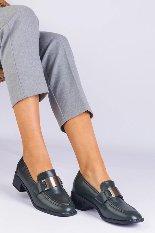 Zaļas sieviešu augstpapēžu kurpes ar...