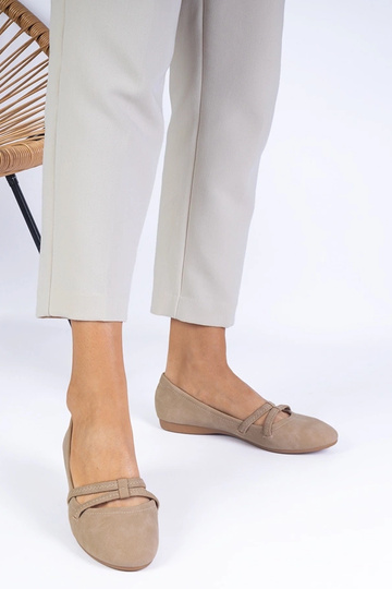 Bēšas sieviešu balerīnas no... 2