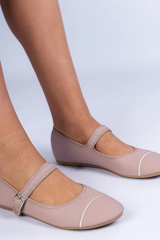 Longhola rozā balerīni ar matētu apdari Longhola rozā balerīni ar matētu apdari