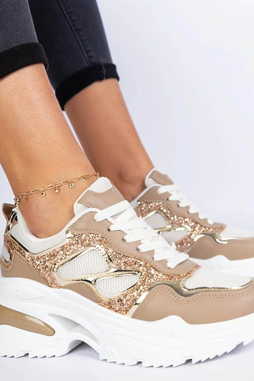 Brūnas sieviešu sporta apavi ar... Brūnas sieviešu sporta apavi ar...