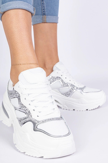 Sniega baltas sieviešu sneakers