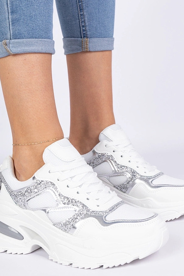 Sniega baltas sieviešu sneakers 2