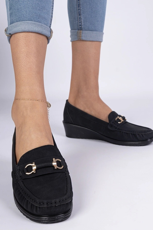 Melnas sieviešu mokasīni uz... Melnas sieviešu mokasīni uz...