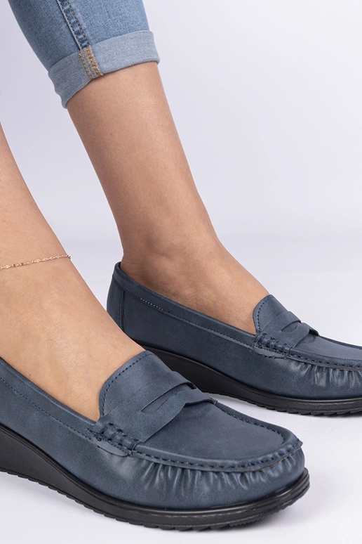 Zili mokasīni sievietēm uz platformas... Zili mokasīni sievietēm uz platformas...