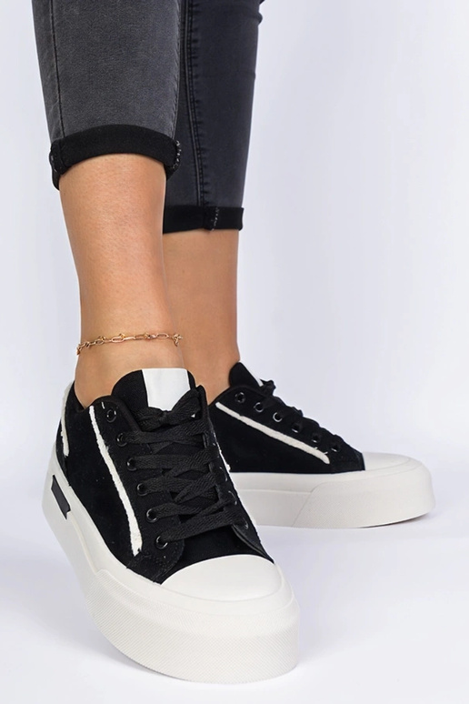 Melni sieviešu platformas apavi