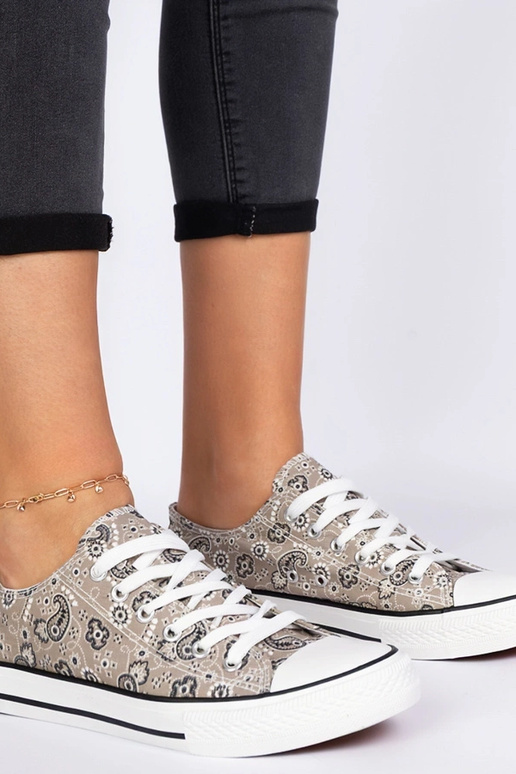 Brūni sieviešu auduma apavi azteku...