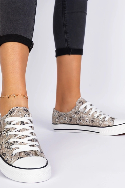 Brūni sieviešu auduma apavi azteku...