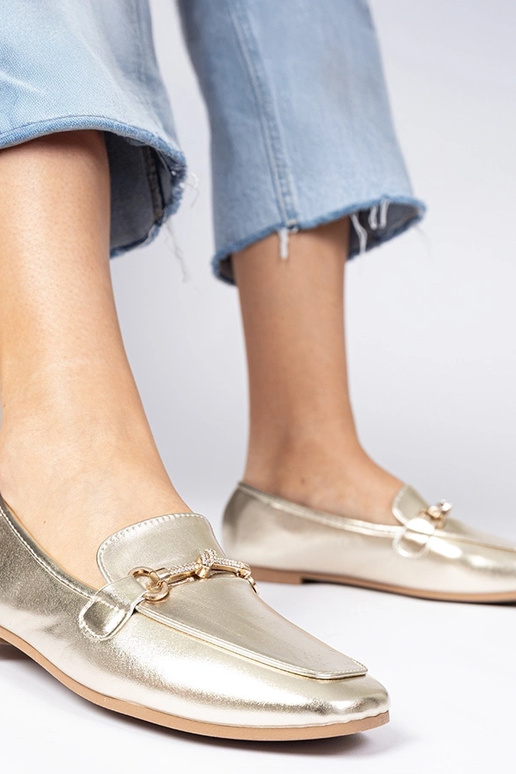 Zelti mokasīni ar rotājumu un...