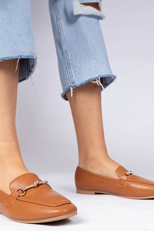 Brūni mokasīni ar rotājumu un...