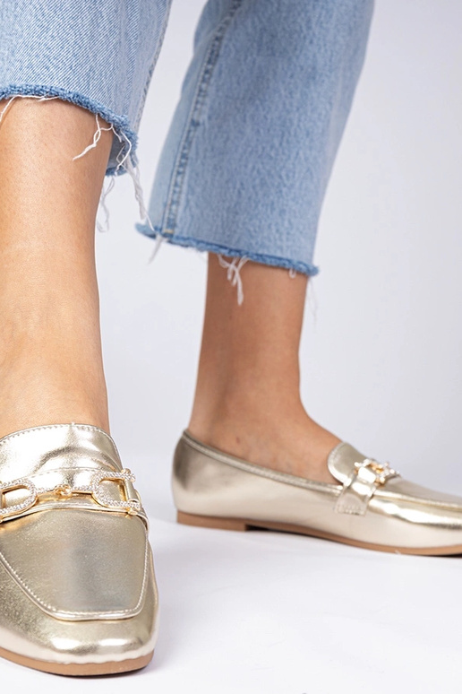 Zelti eleganti mokasīni ar...