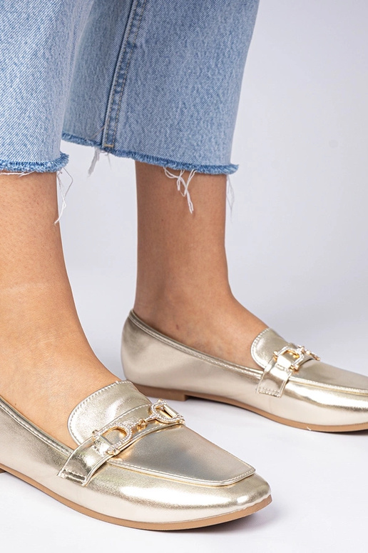 Zelti eleganti mokasīni ar...