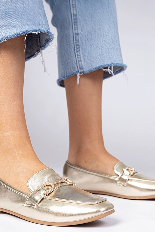 Zelti eleganti mokasīni ar...