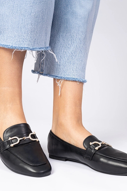 Melni eleganti mokasīni ar...