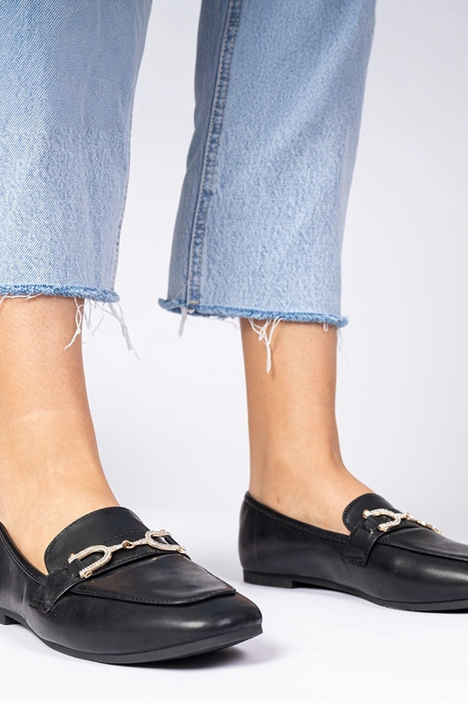 Melni eleganti mokasīni ar...