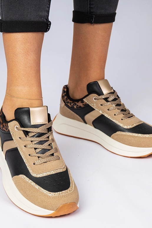 Markuta melni sieviešu sneakersi ar... Markuta melni sieviešu sneakersi ar...