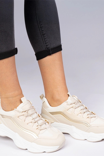 Bēši sieviešu sneakers ar... 2
