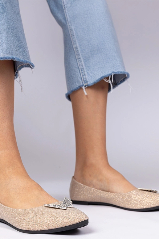 Šampanieša krāsas sieviešu balerīnas... Šampanieša krāsas sieviešu balerīnas...