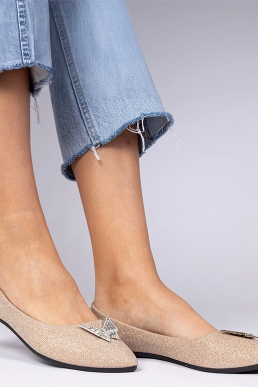 Šampanieša krāsas sieviešu balerīnas... Šampanieša krāsas sieviešu balerīnas...