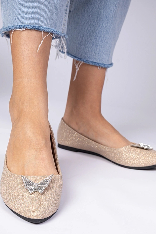 Šampanieša krāsas sieviešu balerīnas... Šampanieša krāsas sieviešu balerīnas...