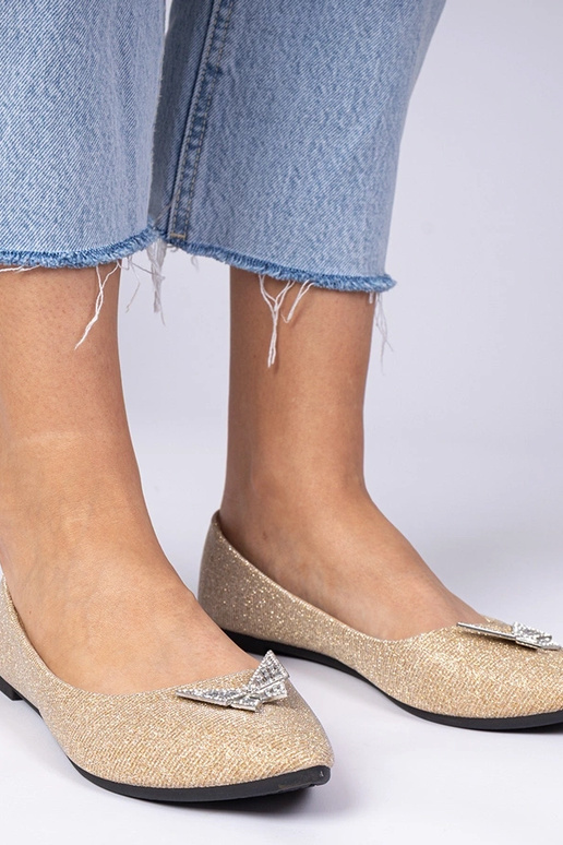 Zelta sieviešu balerīnas ar spīdumu... Zelta sieviešu balerīnas ar spīdumu...