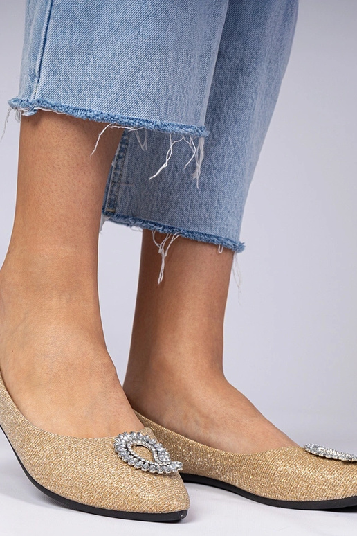 Zelta sieviešu balerīnas ar spīdumu... Zelta sieviešu balerīnas ar spīdumu...