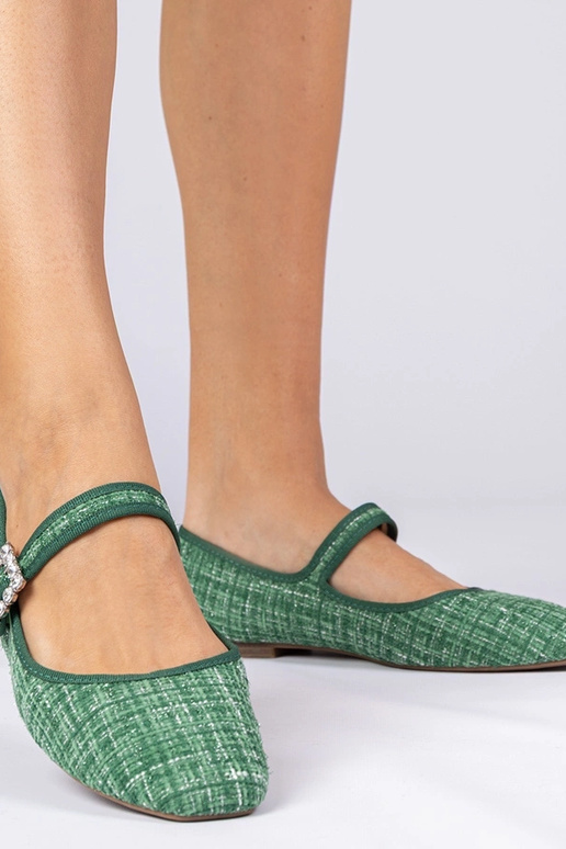 Zaļas sieviešu balerīnas ar sprādzi... Zaļas sieviešu balerīnas ar sprādzi...