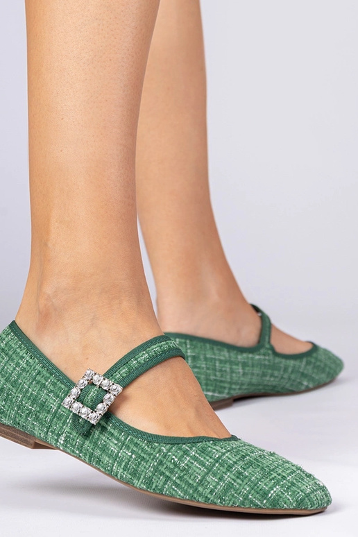 Zaļas sieviešu balerīnas ar sprādzi... Zaļas sieviešu balerīnas ar sprādzi...