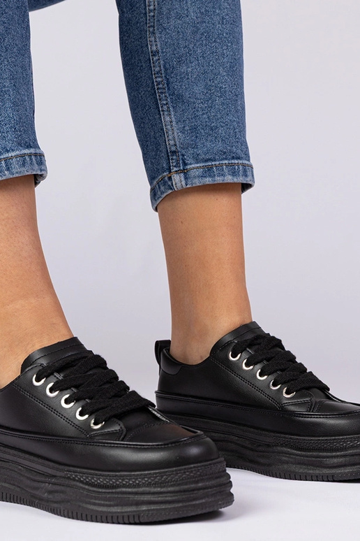 Selina melnās sieviešu kedas ar...