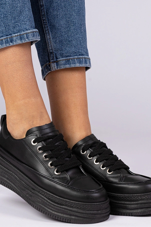 Selina melnās sieviešu kedas ar...