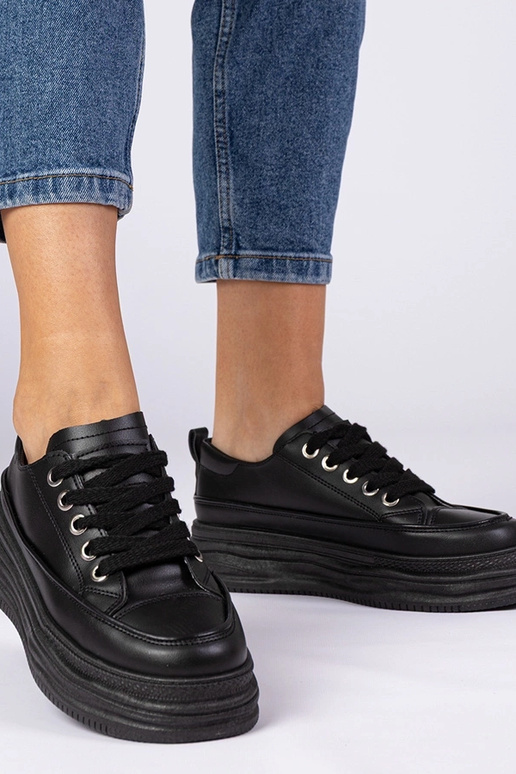 Selina melnās sieviešu kedas ar...