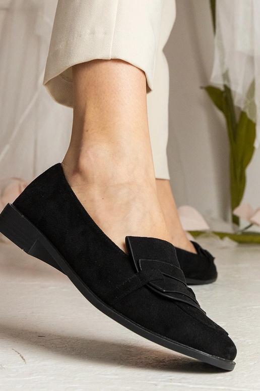 Melni sieviešu klasiskie mokasīni no...