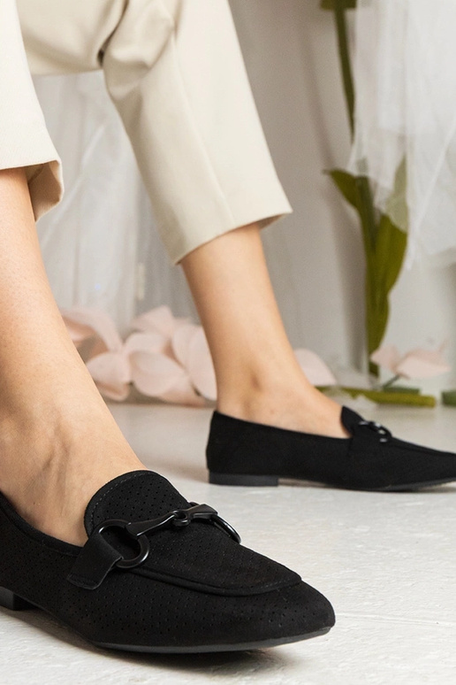 Melnas dāmu caurspīdīgas mokasīni ar...