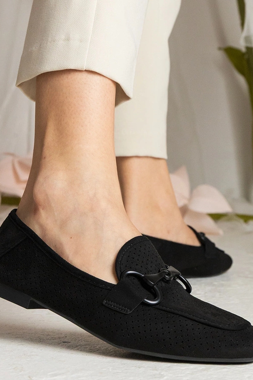 Melnas dāmu caurspīdīgas mokasīni ar...