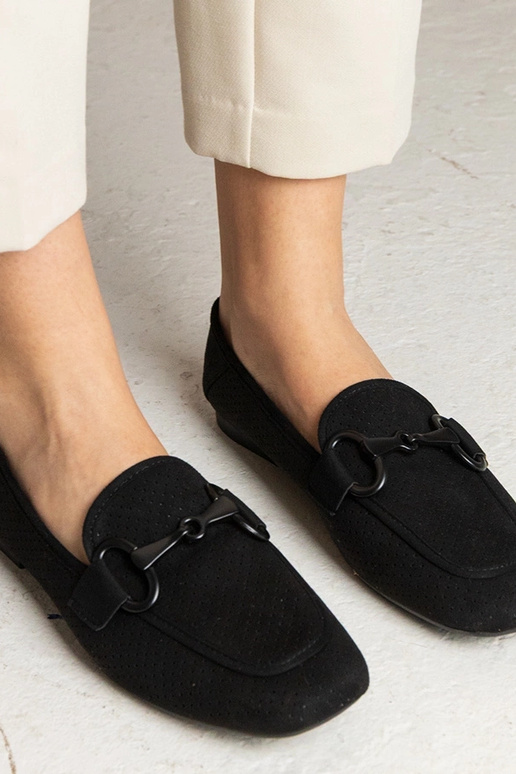 Melnas dāmu caurspīdīgas mokasīni ar...