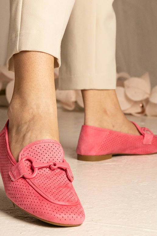 Rozā dāmu caurspīdīgas mokasīni ar...